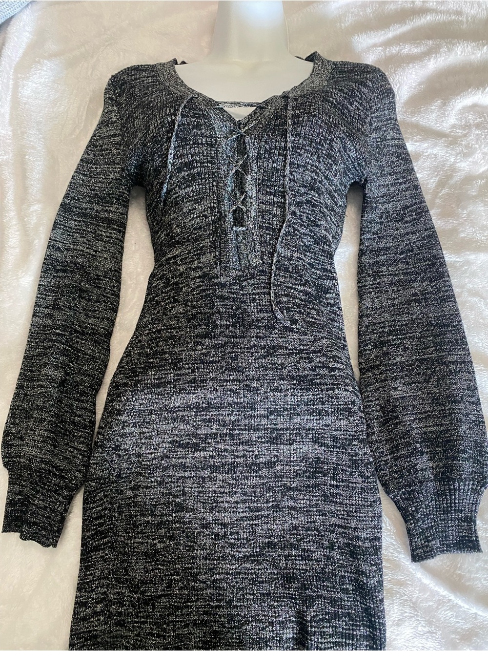 No Boundaries Woman’s Knit Lace Up Dress